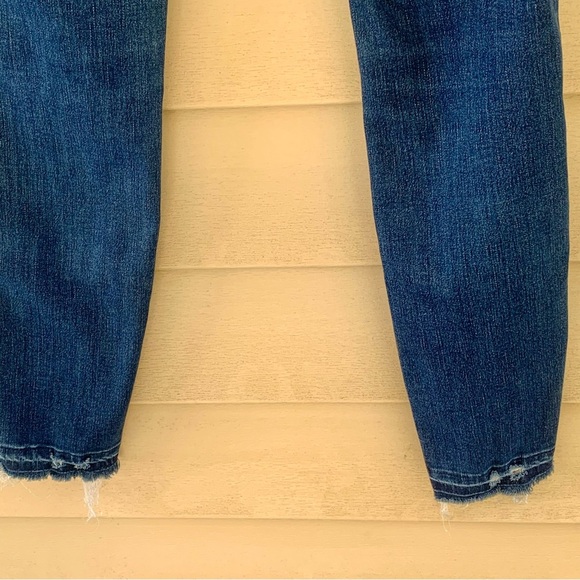 Madewell High-Rise Skinny Jeans: Drop-Hem‎ Edition distressed Size 25 Dark wash - Picture 7 of 8